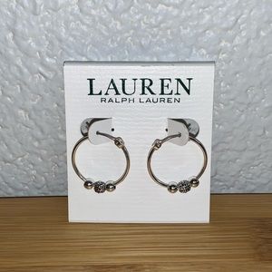 RALPH LAUREN Sterling Silver Hoop Earrings
